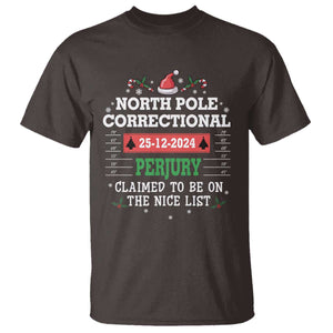 Funny Christmas Family Matching T Shirt North Pole Correctional Perjury TS09 Dark Chocolate Print Your Wear