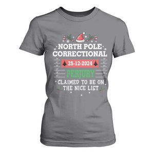 Funny Christmas Family Matching T Shirt For Women North Pole Correctional Perjury TS09 Charcoal Print Your Wear