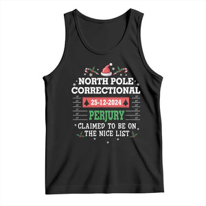 Funny Christmas Family Matching Tank Top North Pole Correctional Perjury TS09 Black Print Your Wear
