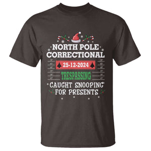 Funny Christmas Family Matching T Shirt North Pole Correctional Trespassing TS09 Dark Chocolate Print Your Wear