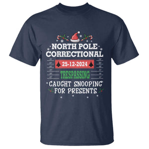 Funny Christmas Family Matching T Shirt North Pole Correctional Trespassing TS09 Navy Print Your Wear