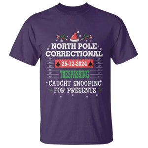 Funny Christmas Family Matching T Shirt North Pole Correctional Trespassing TS09 Purple Print Your Wear