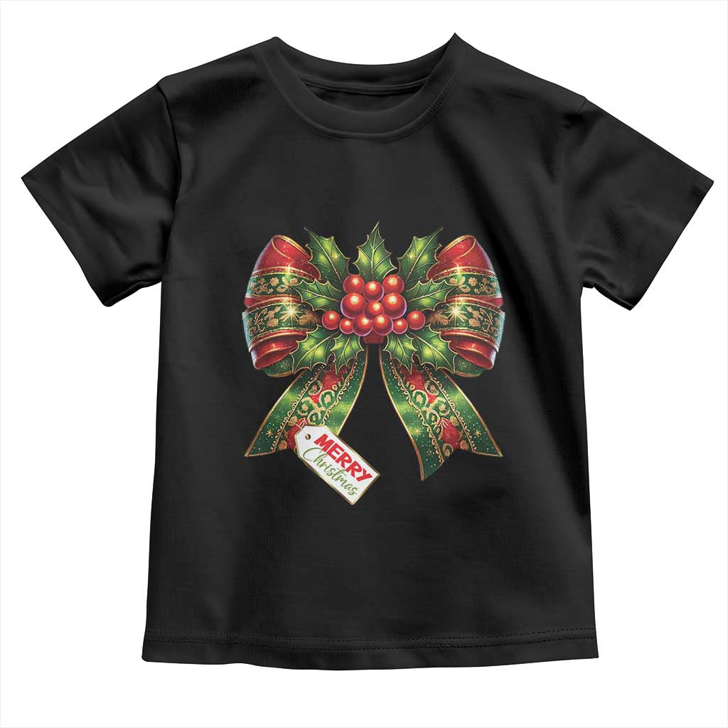 Funny Christmas Bow Present Costume Baby Shirt TS09 Black Print Your Wear