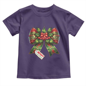 Funny Christmas Bow Present Costume Baby Shirt TS09 Purple Print Your Wear