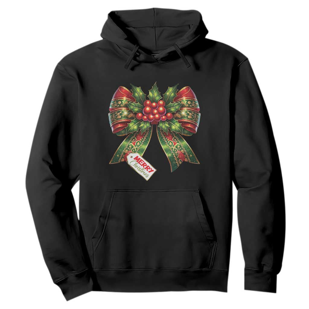 Funny Christmas Bow Present Costume Hoodie TS09 Black Print Your Wear