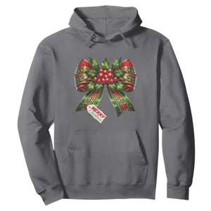 Funny Christmas Bow Present Costume Hoodie TS09 Charcoal Print Your Wear