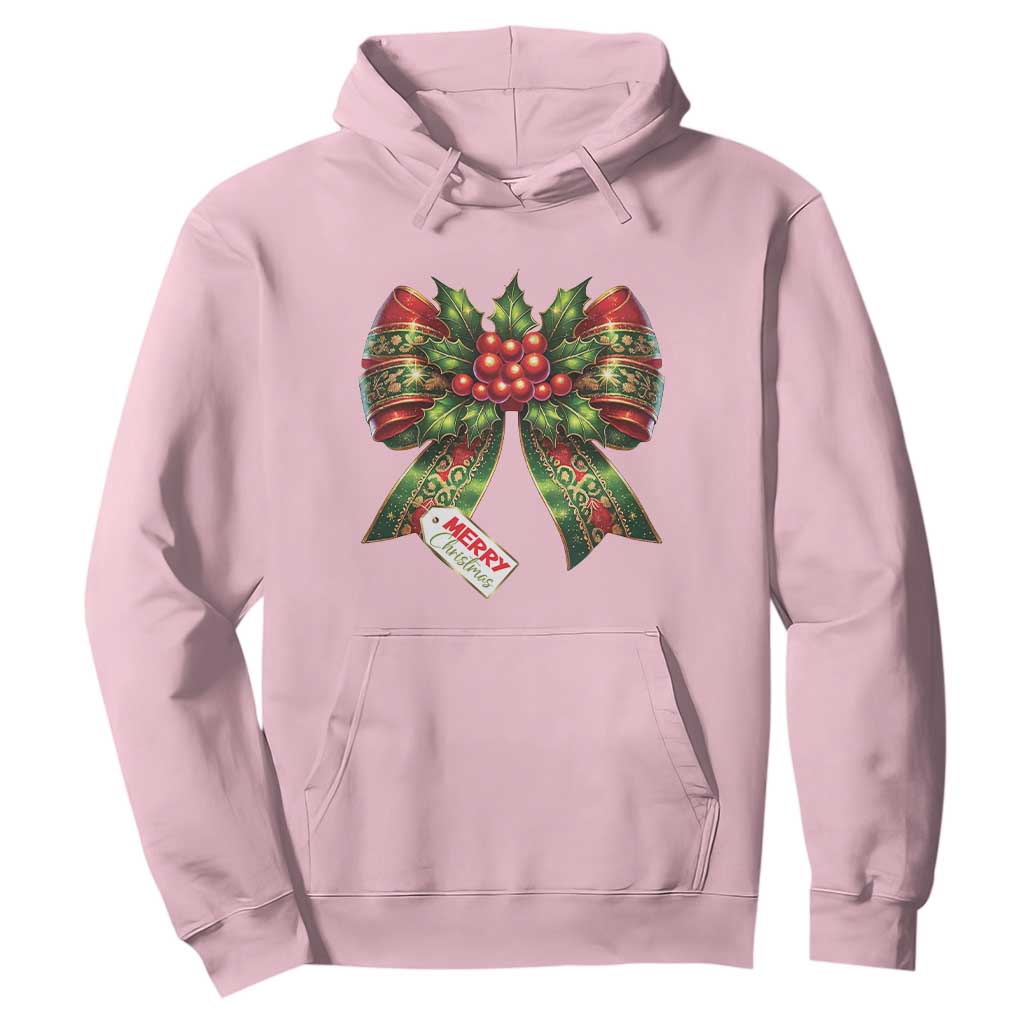 Funny Christmas Bow Present Costume Hoodie TS09 Light Pink Print Your Wear