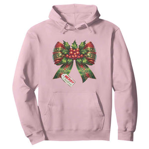 Funny Christmas Bow Present Costume Hoodie TS09 Light Pink Print Your Wear