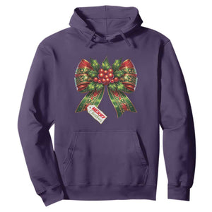 Funny Christmas Bow Present Costume Hoodie TS09 Purple Print Your Wear