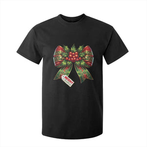 Funny Christmas Bow Present Costume T Shirt For Kid TS09 Black Print Your Wear