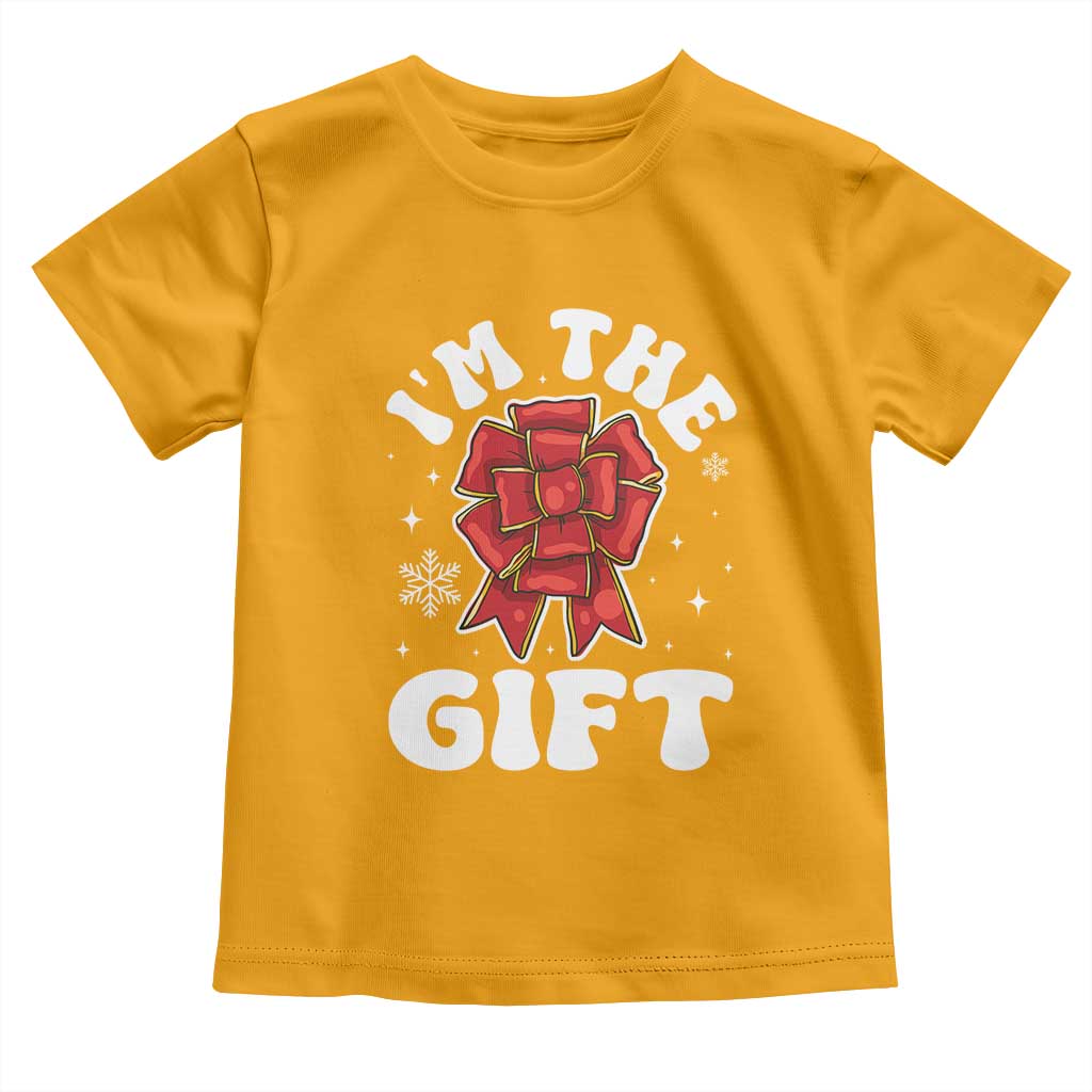 Funny Christmas Present Costume Baby Shirt I Am The Gift TS09 Gold Print Your Wear