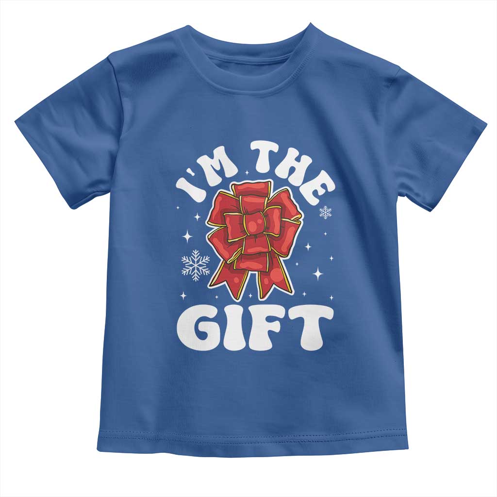 Funny Christmas Present Costume Baby Shirt I Am The Gift TS09 Royal Blue Print Your Wear