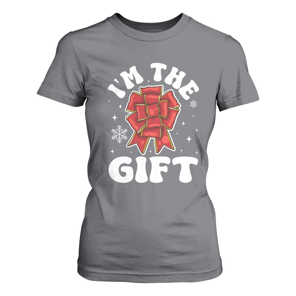 Funny Christmas Present Costume T Shirt For Women I Am The Gift TS09 Charcoal Print Your Wear