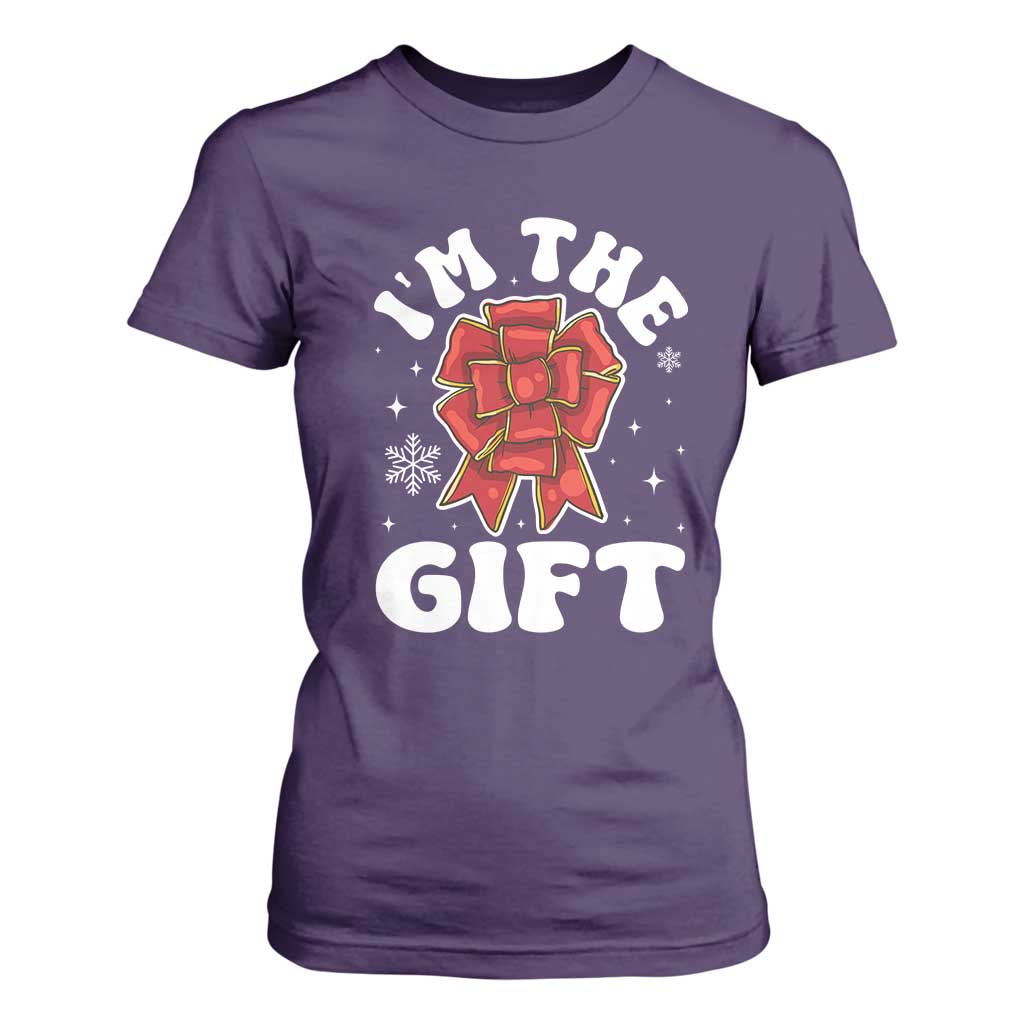 Funny Christmas Present Costume T Shirt For Women I Am The Gift TS09 Purple Print Your Wear