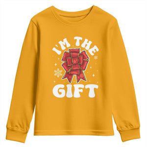 Funny Christmas Present Costume Youth Sweatshirt I Am The Gift TS09 Gold Print Your Wear