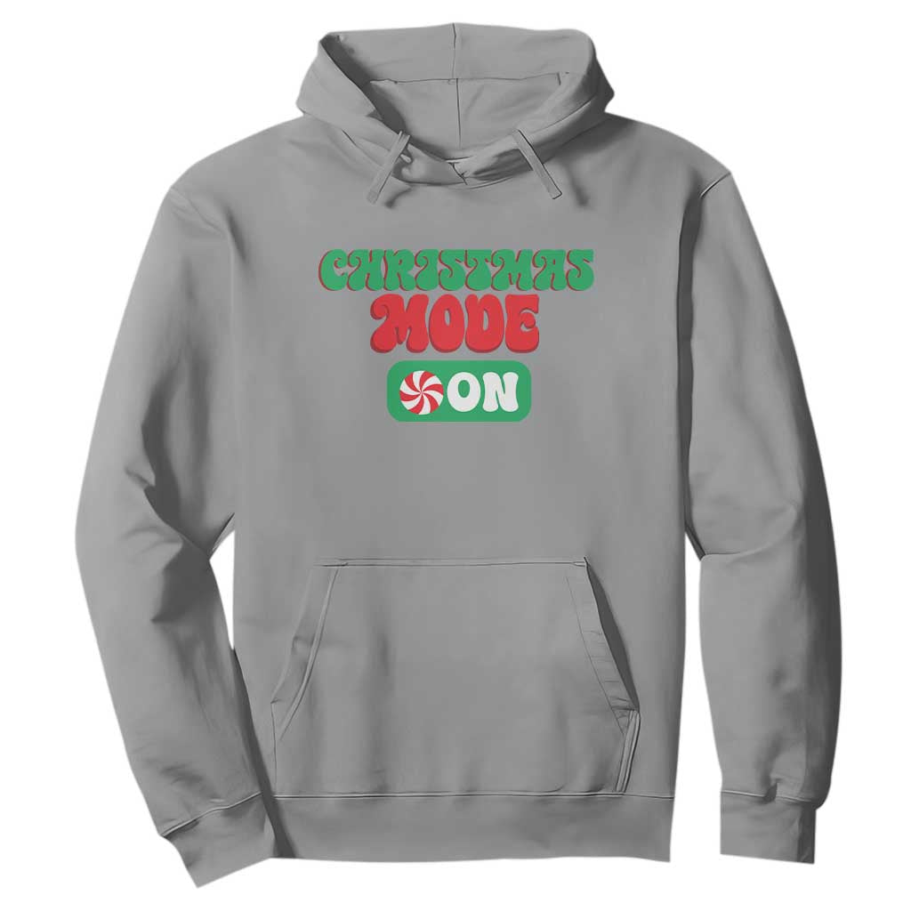 Funny Christmas Mode On Hoodie TS09 Sport Gray Print Your Wear