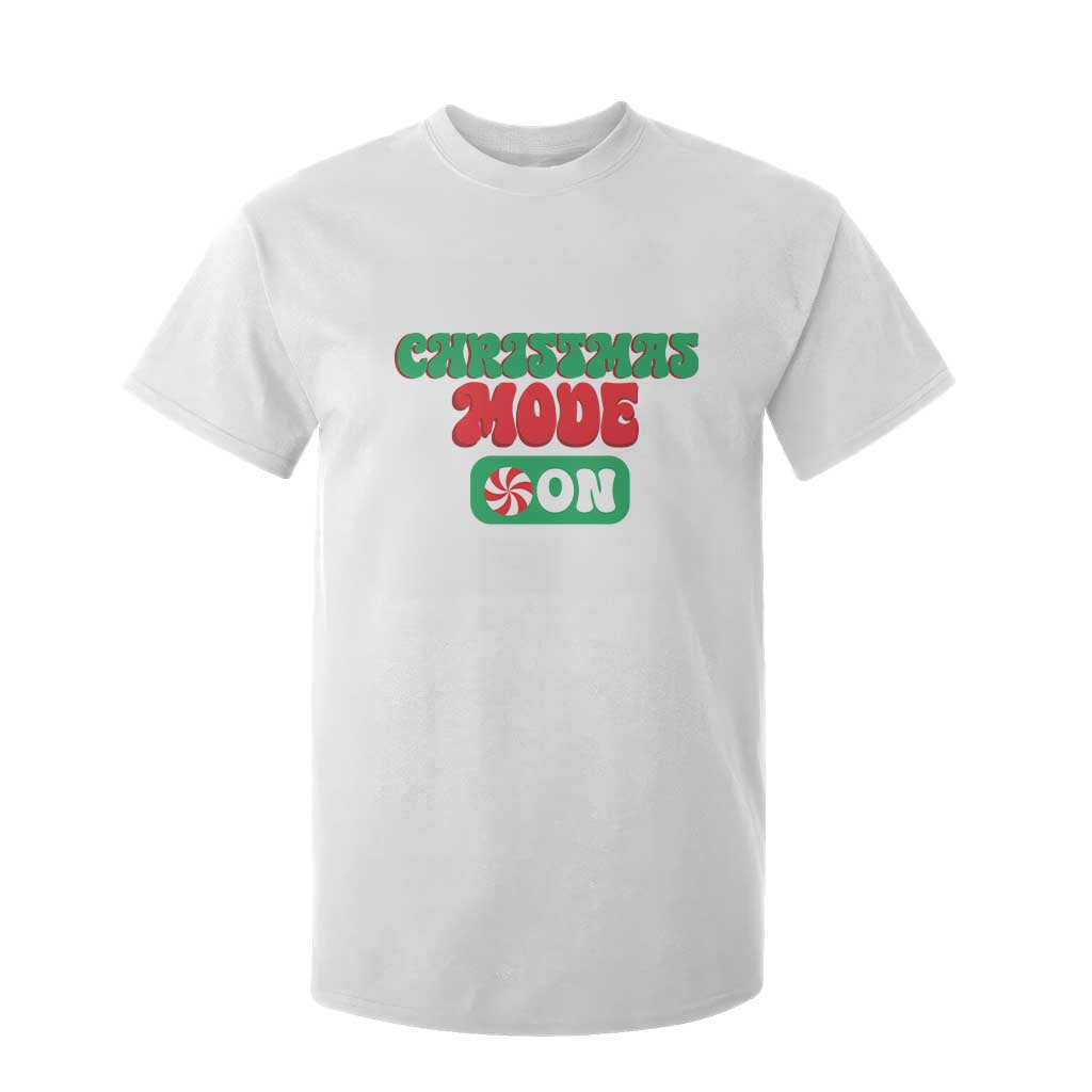 Funny Christmas Mode On T Shirt For Kid TS09 White Print Your Wear