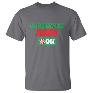 Funny Christmas Mode On T Shirt TS09 Charcoal Print Your Wear
