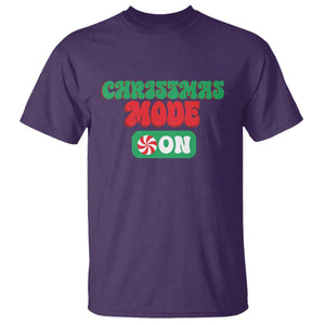 Funny Christmas Mode On T Shirt TS09 Purple Print Your Wear