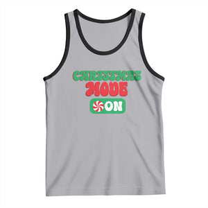 Funny Christmas Mode On Tank Top TS09 Athletic Heather Black Print Your Wear