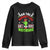 Funny Christmas Youth Sweatshirt On The List Of Naughty And I Regret Nothing TS09 Black Print Your Wear