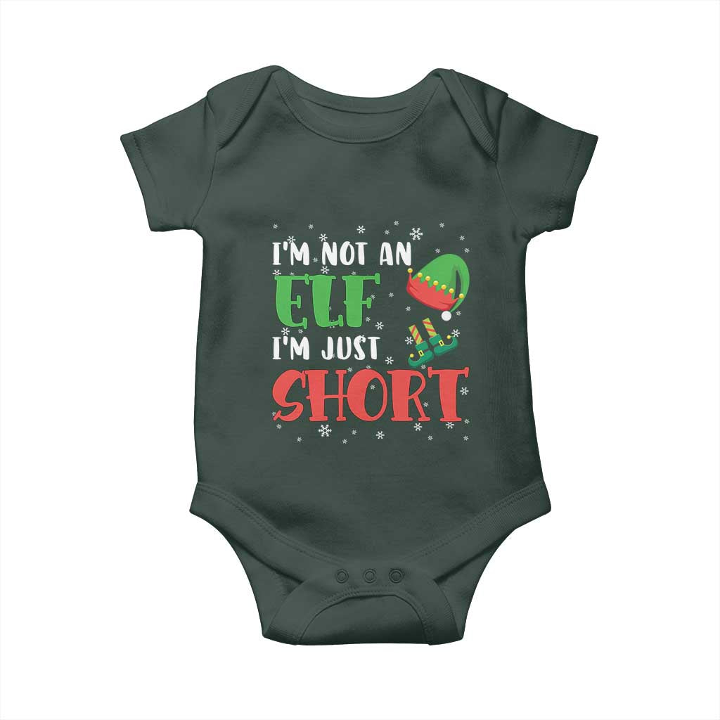 Funny Christmas Baby Onesie Im Not An Elf Just Short TS09 Print Your Wear
