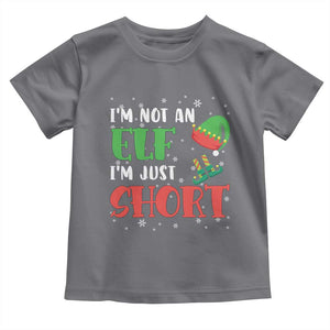 Funny Christmas Baby Shirt Im Not An Elf Just Short TS09 Charcoal Print Your Wear