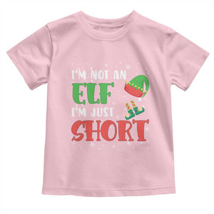 Funny Christmas Baby Shirt Im Not An Elf Just Short TS09 Light Pink Print Your Wear