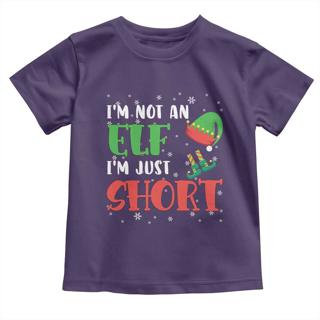 Funny Christmas Baby Shirt Im Not An Elf Just Short TS09 Purple Print Your Wear