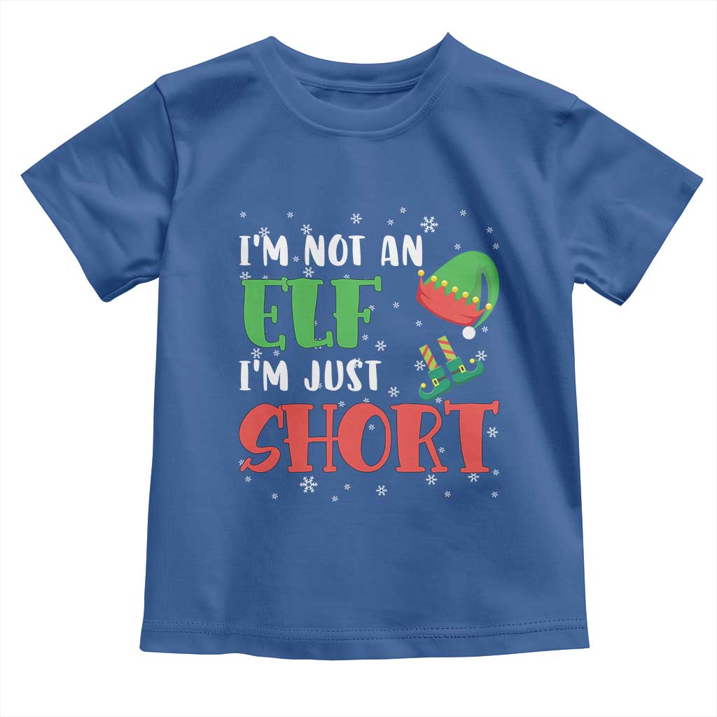 Funny Christmas Baby Shirt Im Not An Elf Just Short TS09 Royal Blue Print Your Wear