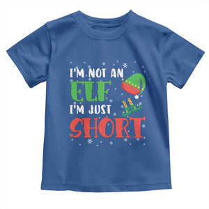 Funny Christmas Baby Shirt Im Not An Elf Just Short TS09 Royal Blue Print Your Wear