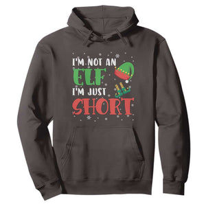Funny Christmas Hoodie Im Not An Elf Just Short TS09 Dark Chocolate Print Your Wear