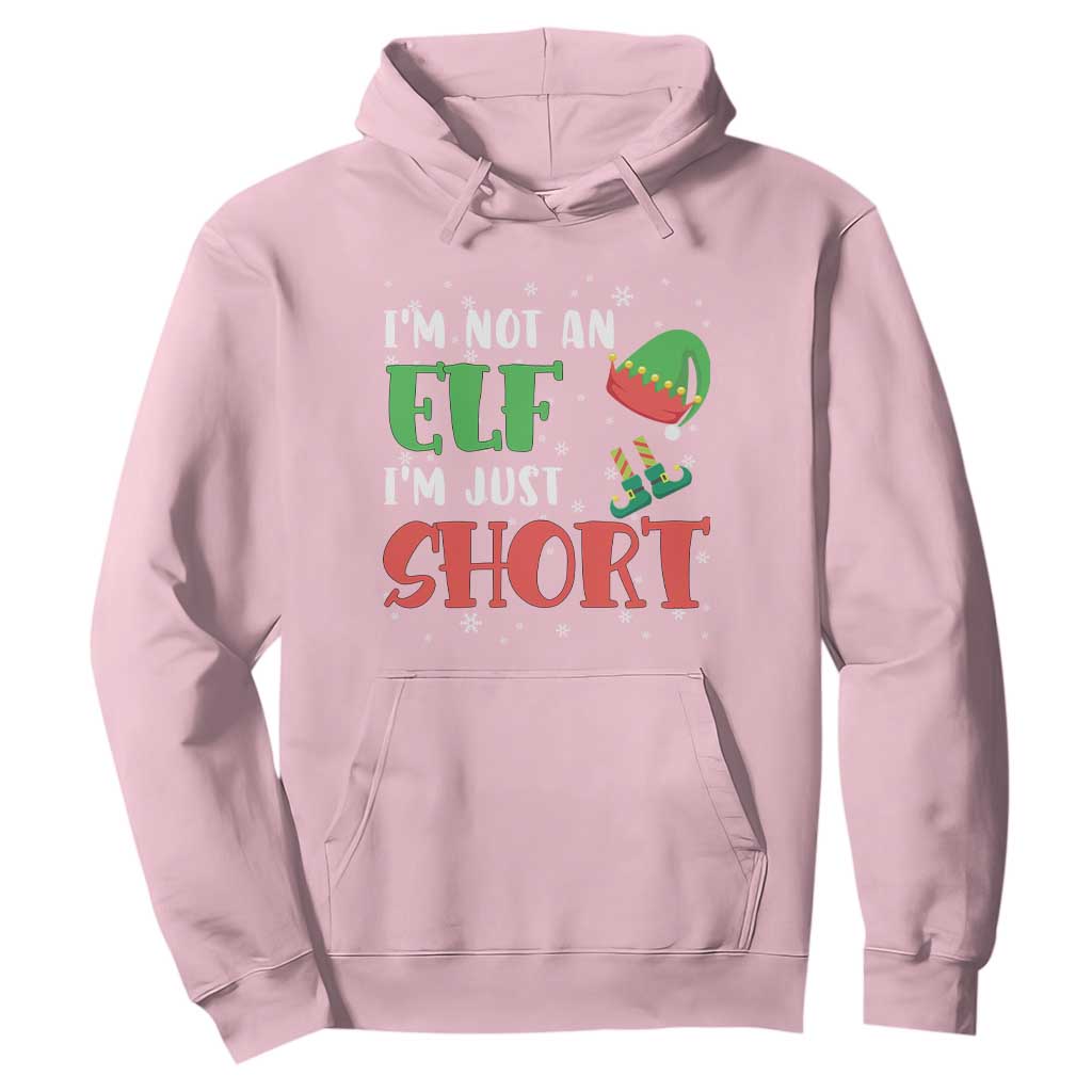 Funny Christmas Hoodie Im Not An Elf Just Short TS09 Light Pink Print Your Wear