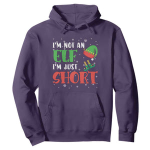 Funny Christmas Hoodie Im Not An Elf Just Short TS09 Purple Print Your Wear