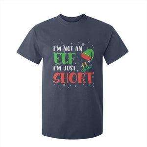 Funny Christmas T Shirt For Kid Im Not An Elf Just Short TS09 Navy Print Your Wear