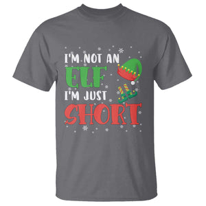 Funny Christmas T Shirt Im Not An Elf Just Short TS09 Charcoal Print Your Wear