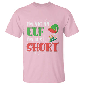 Funny Christmas T Shirt Im Not An Elf Just Short TS09 Light Pink Print Your Wear