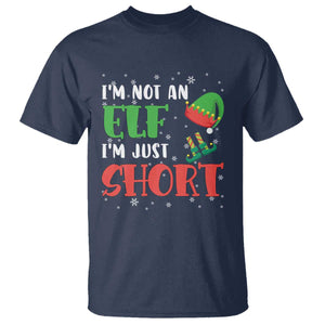 Funny Christmas T Shirt Im Not An Elf Just Short TS09 Navy Print Your Wear