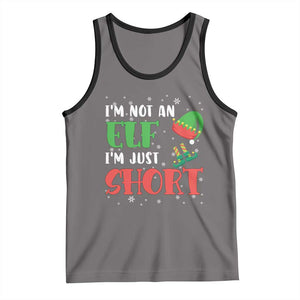 Funny Christmas Tank Top Im Not An Elf Just Short TS09 Deep Heather Black Print Your Wear
