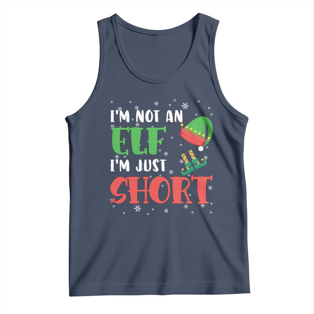 Funny Christmas Tank Top Im Not An Elf Just Short TS09 Navy Print Your Wear