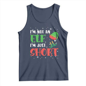 Funny Christmas Tank Top Im Not An Elf Just Short TS09 Navy Print Your Wear