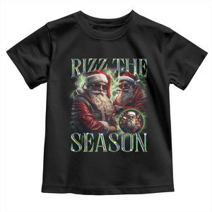 Funny Christmas Santa Baby Shirt Rizz The Season Cool Santa TS09 Black Print Your Wear