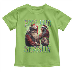 Funny Christmas Santa Baby Shirt Rizz The Season Cool Santa TS09 Lime Print Your Wear