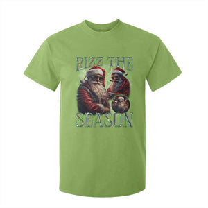 Funny Christmas Santa T Shirt For Kid Rizz The Season Cool Santa TS09 Lime Print Your Wear