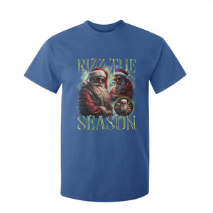 Funny Christmas Santa T Shirt For Kid Rizz The Season Cool Santa TS09 Royal Blue Print Your Wear