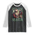 Funny Christmas Santa Raglan Shirt Rizz The Season Cool Santa TS09 Black White Print Your Wear