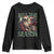 Funny Christmas Santa Youth Sweatshirt Rizz The Season Cool Santa TS09 Black Print Your Wear