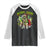 Funny Weed Christmas Raglan Shirt Merry Juana Santa Skeleton 420 TS09 Black White Print Your Wear