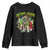 Funny Weed Christmas Youth Sweatshirt Merry Juana Santa Skeleton 420 TS09 Black Print Your Wear