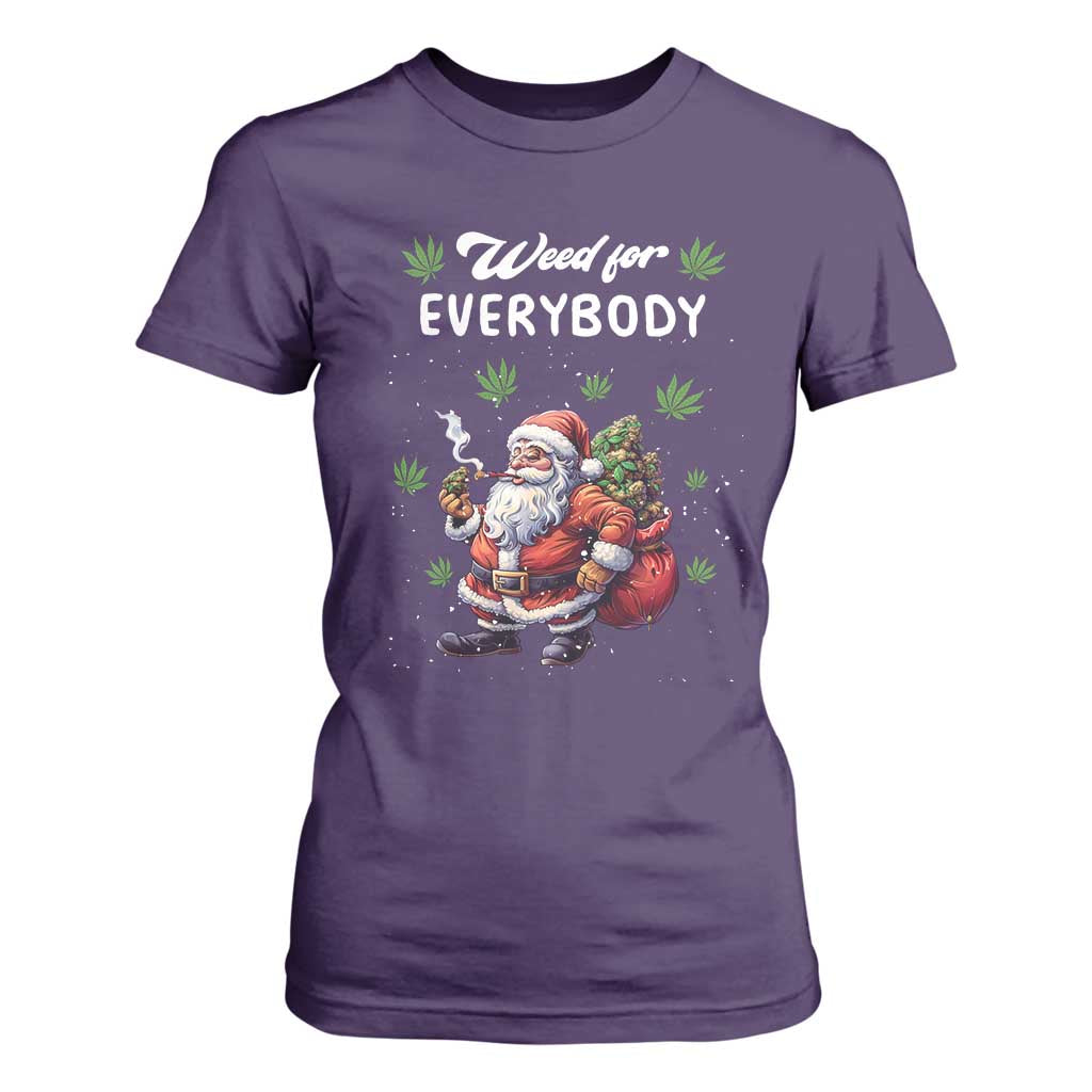 Funny Christmas T Shirt For Women Weed For Everybody Cannabis 420 TS09 Purple Print Your Wear